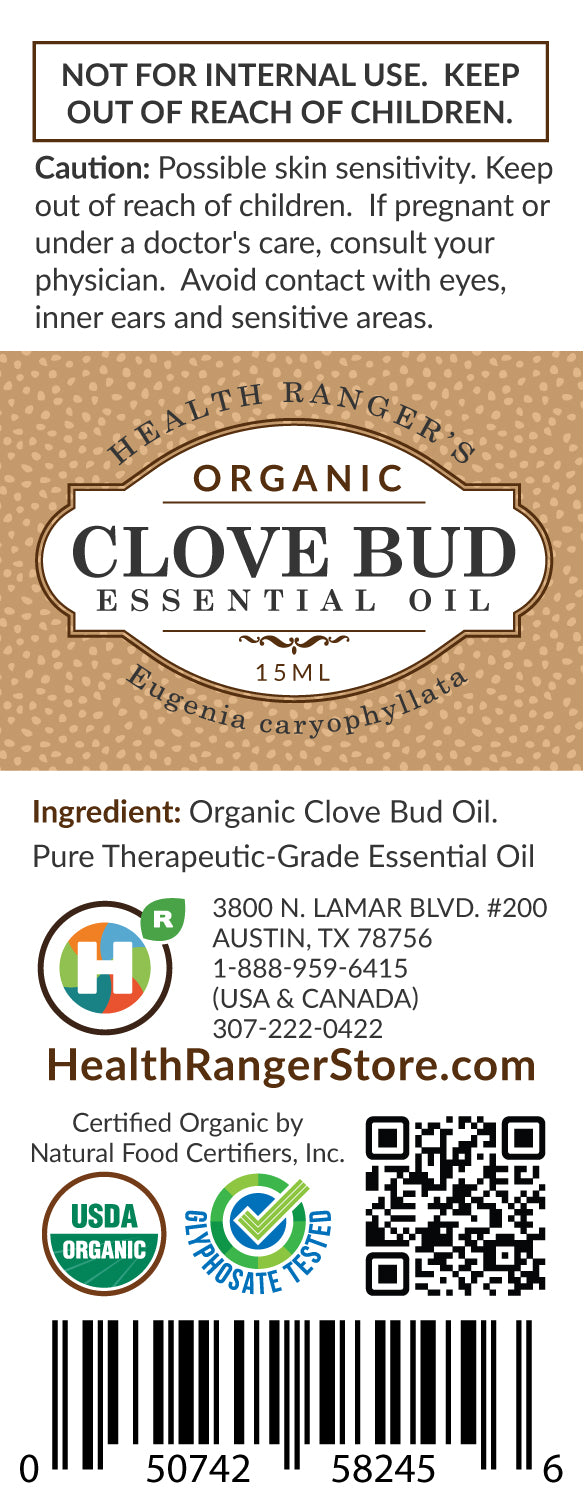 Organic Clove Bud Essential Oil 0.5oz (15ml)