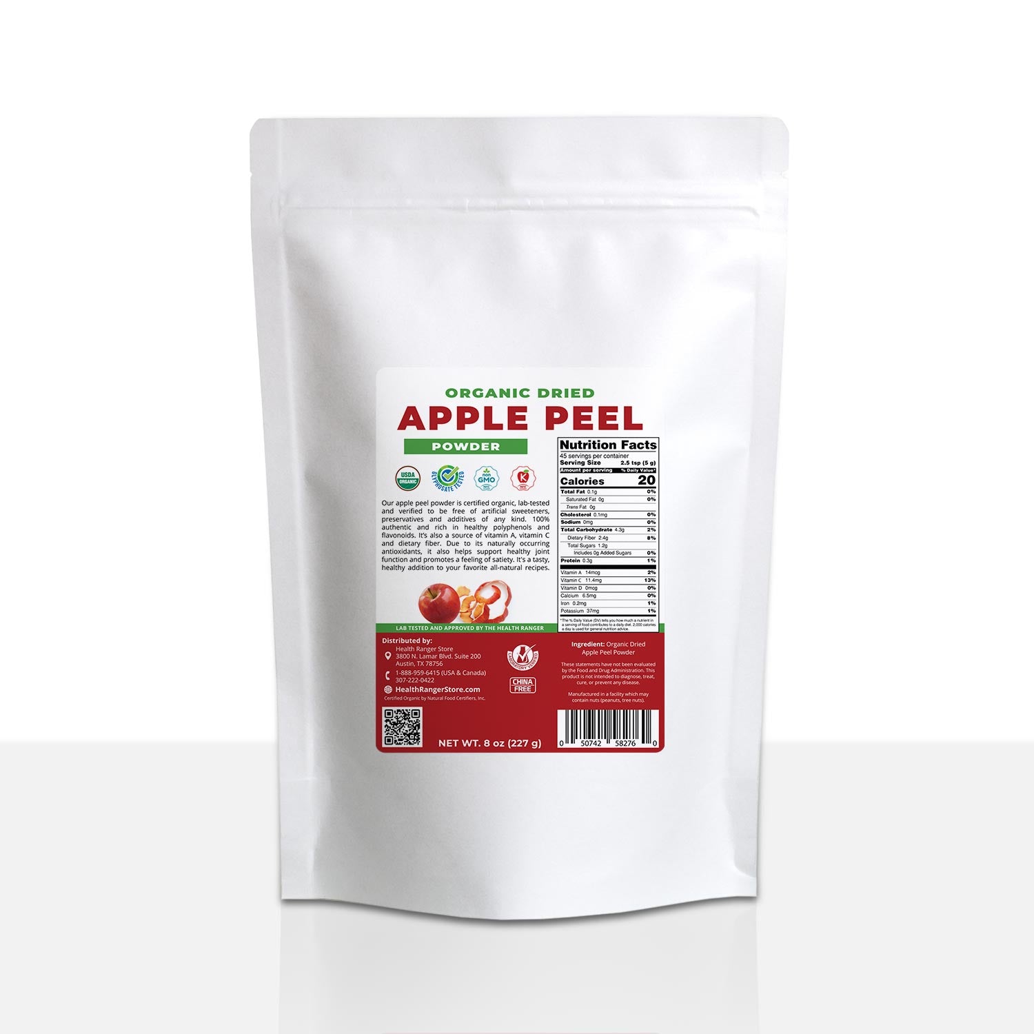 Organic Apple Peel Powder 8oz (227g) (3-Pack)