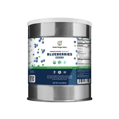 Freeze-Dried Organic Whole Blueberries (12oz, 