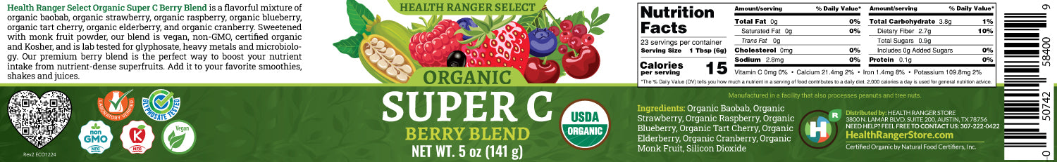 Organic Super C Berry Blend 5oz (141g)