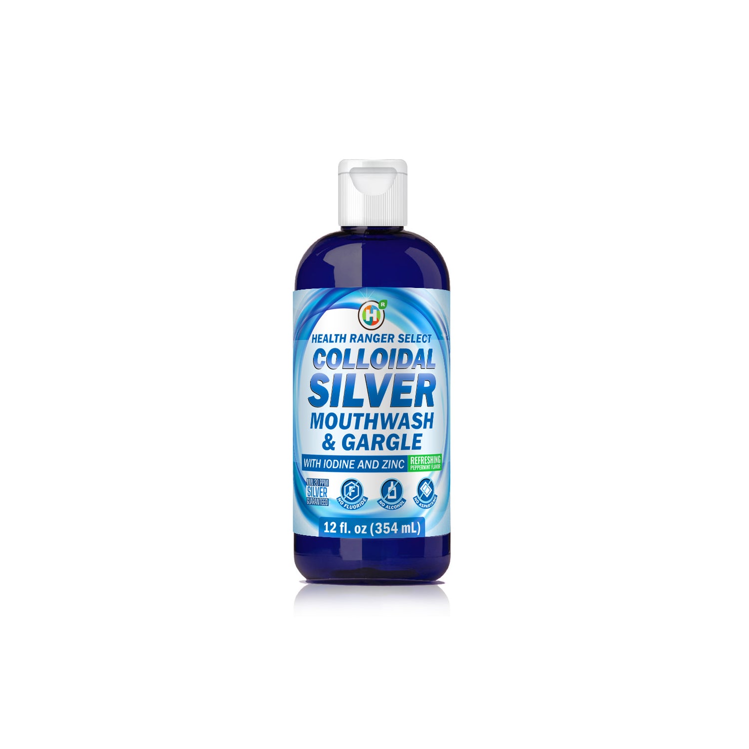 Colloidal Silver Mouthwash &amp; Gargle (with Iodine and Zinc) 12oz (354ml)