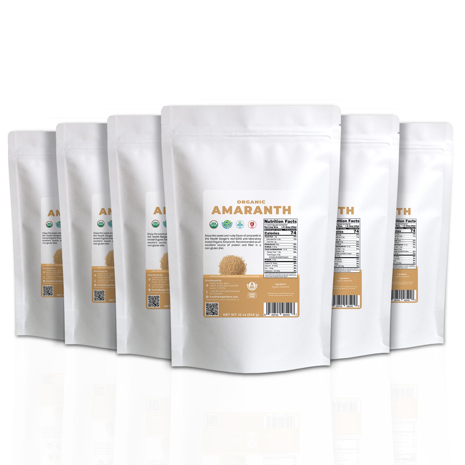 Organic Amaranth 12 oz (340g) (6Pack) Health Ranger Store