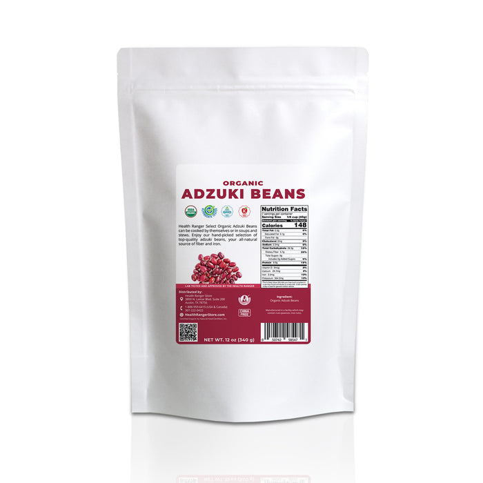 Organic Adzuki Beans 12 oz (340g) (3-Pack)