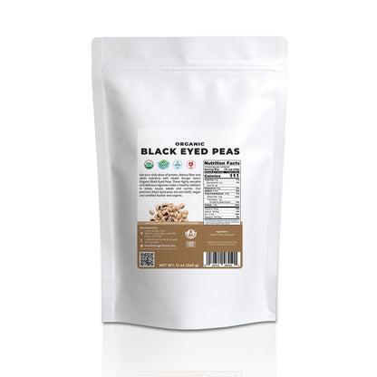 Organic Black Eyed Peas 12 oz (340 g) (3-Pack)