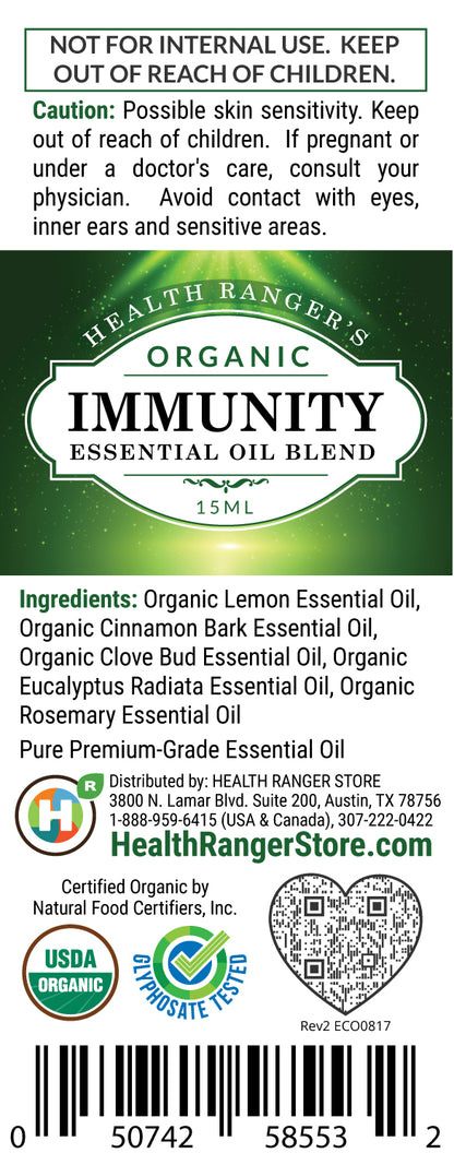 Organic Immunity Essential Oil Blend 0.5oz (15ml)