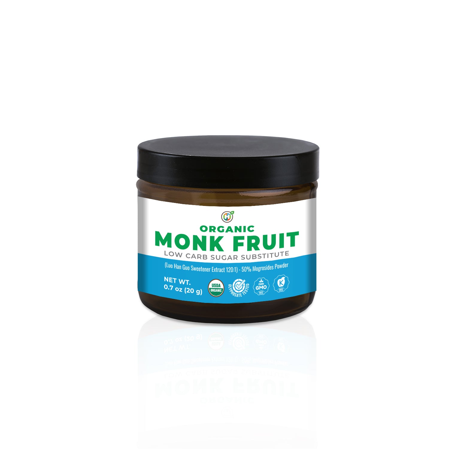 Organic Monk Fruit Extract Powder - Low Carb Sugar Substitute 0.7oz (20g)
