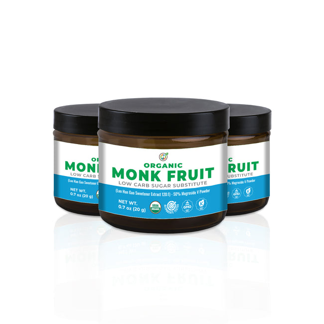 Organic Monk Fruit Extract Powder Low Carb Sugar Substitute Health