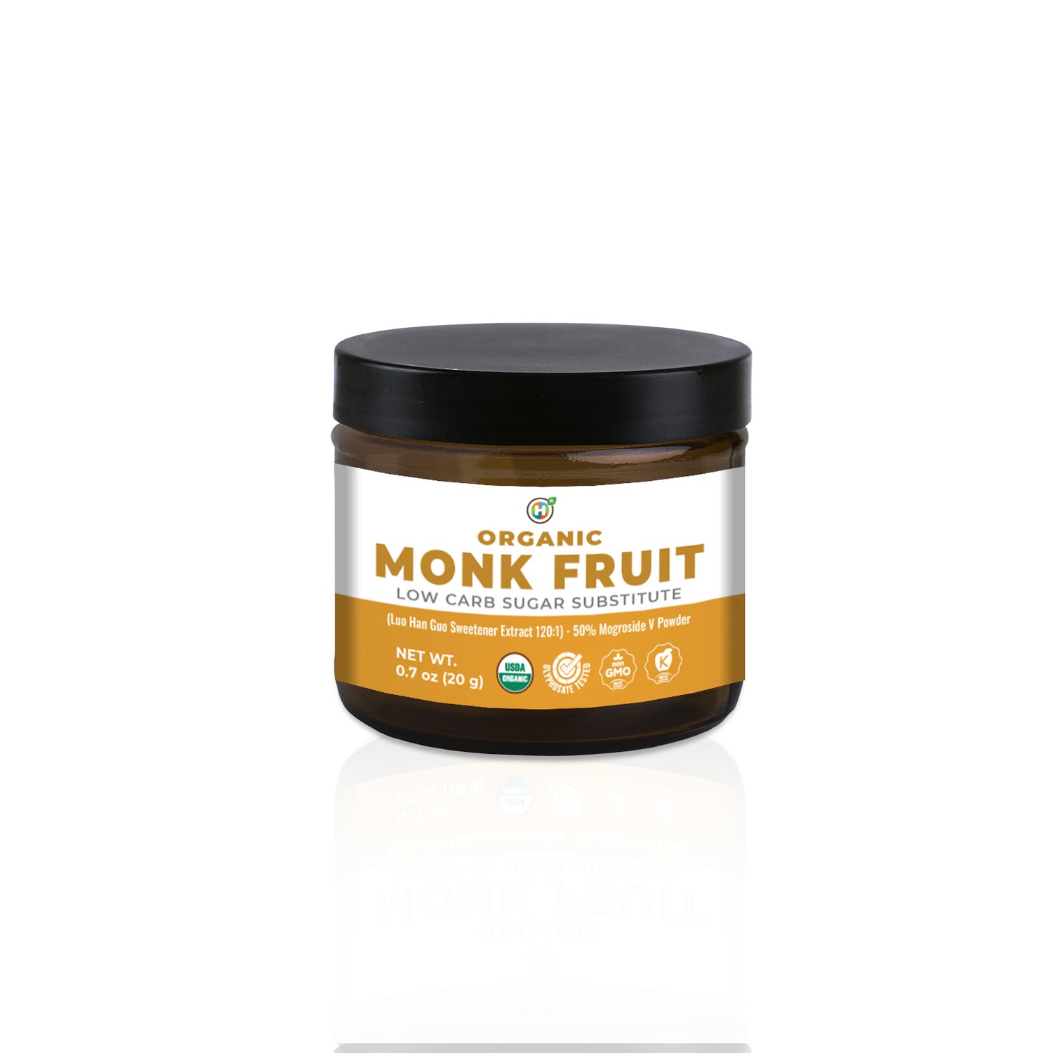 Organic Monk Fruit Extract Powder - Low Carb Sugar Substitute 0.7oz (20g)