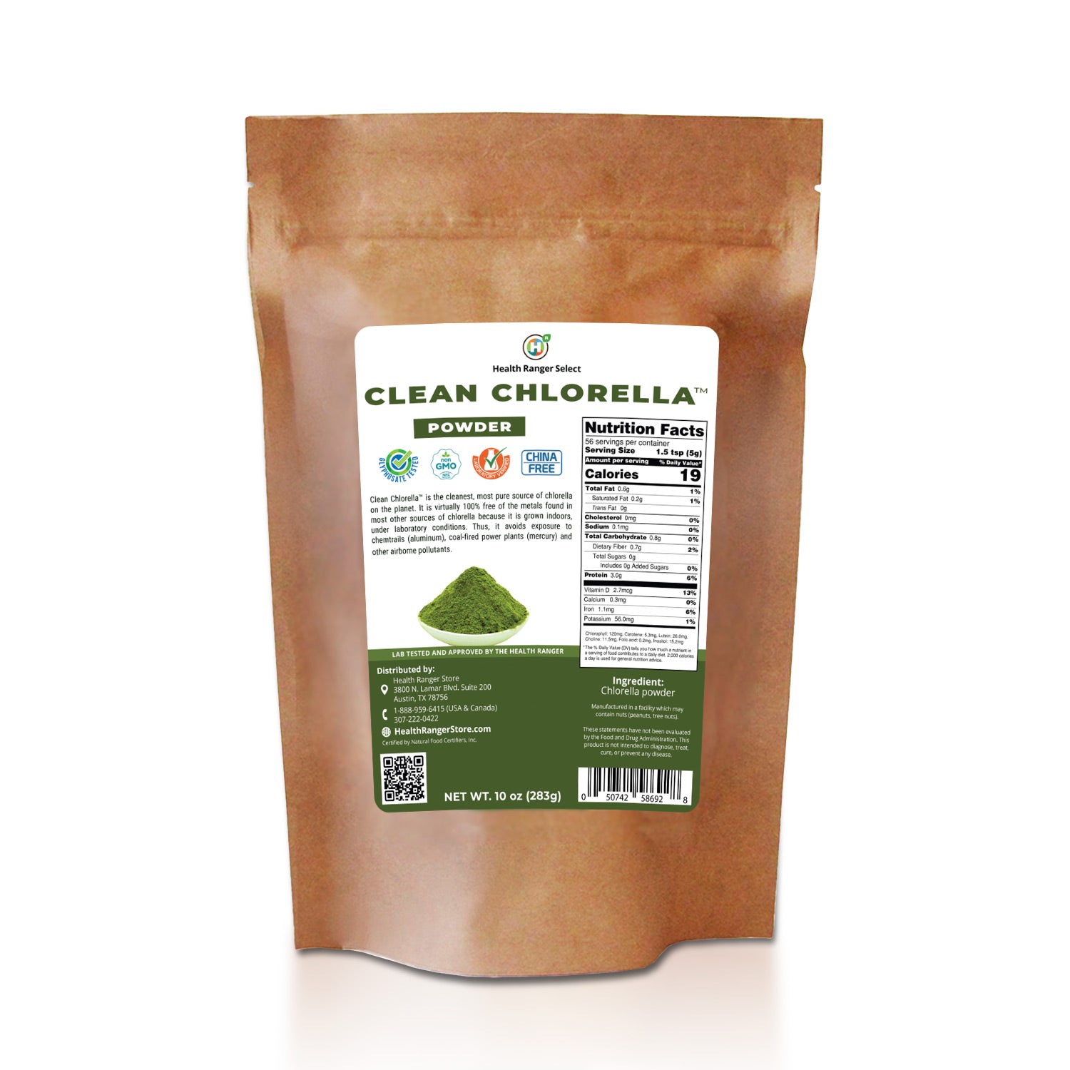 Clean Chlorella Powder 10 oz (283g) (6-Pack)