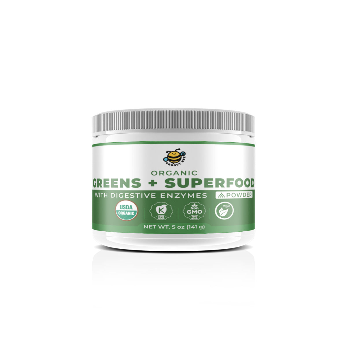 Organic Greens + Superfood Powder With Digestive Enzymes 5 oz (141 g ...