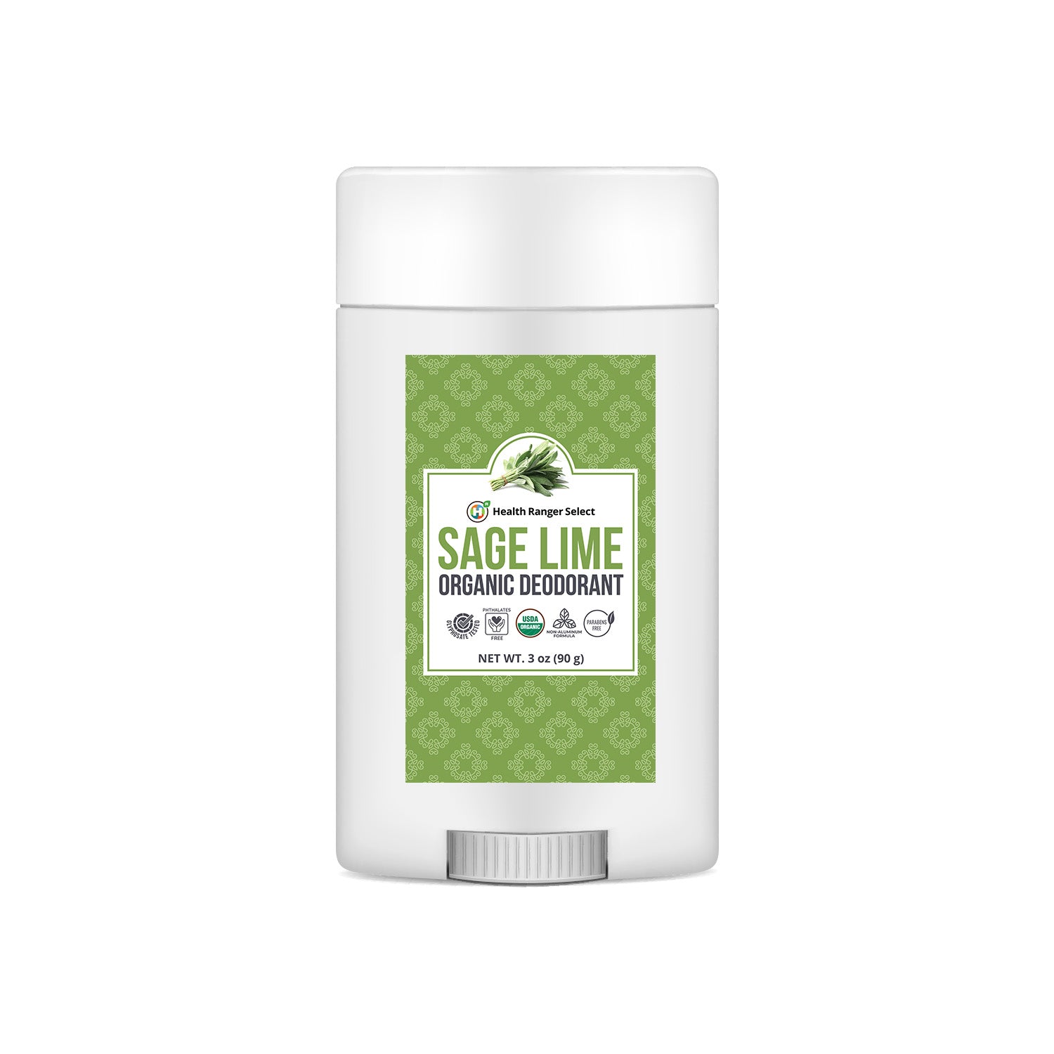 Organic Sage Lime Deodorant 3 oz (90 g)