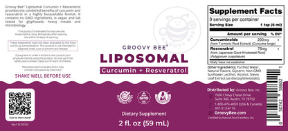 Liposomal Curcumin + Resveratrol 2fl. oz (59ml)