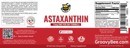 Astaxanthin 50 Softgels 12mg (3-Pack)