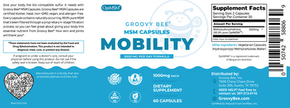 OptiMSM Capsules for Joint Health 1000mg (60 Caps)
