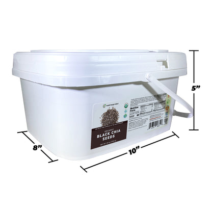 Mini Bucket - Organic Black Chia Seeds 60 oz (1700 g)