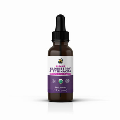 Organic Elderberry &amp; Echinacea 2 fl. oz (59 ml) (3-Pack)