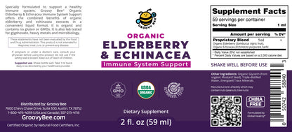 Organic Elderberry &amp; Echinacea 2 fl. oz (59 ml)