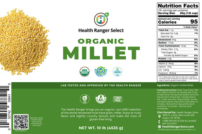 Mega Bucket Organic Millet (10LB, 4535g)