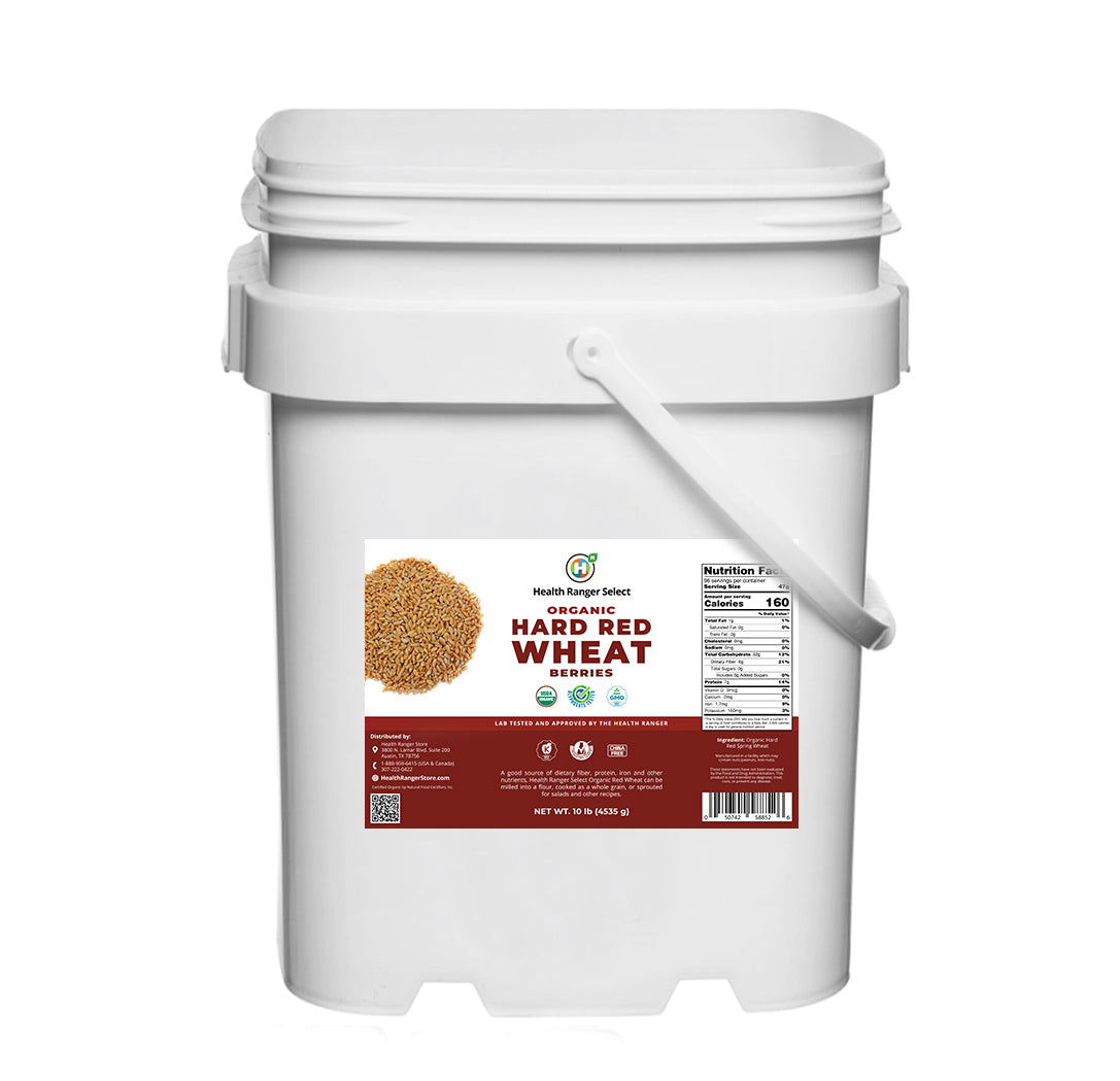 Mega Bucket Organic Hard Red Wheat Berries 10LB (4535g) — Health