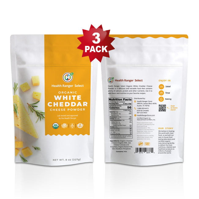 Organic White Cheddar Cheese Powder Health Ranger Store
