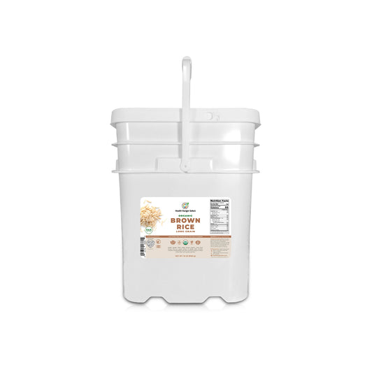Mega Bucket Organic Long Grain Brown Rice 18LB (8160g) – Health Ranger ...