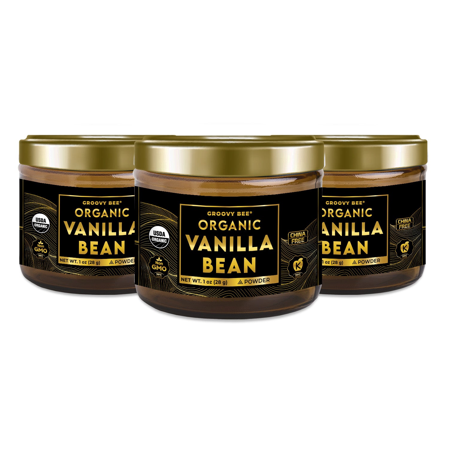 Organic Vanilla Bean Powder 1 oz (28g) (3Pack) Health Ranger Store