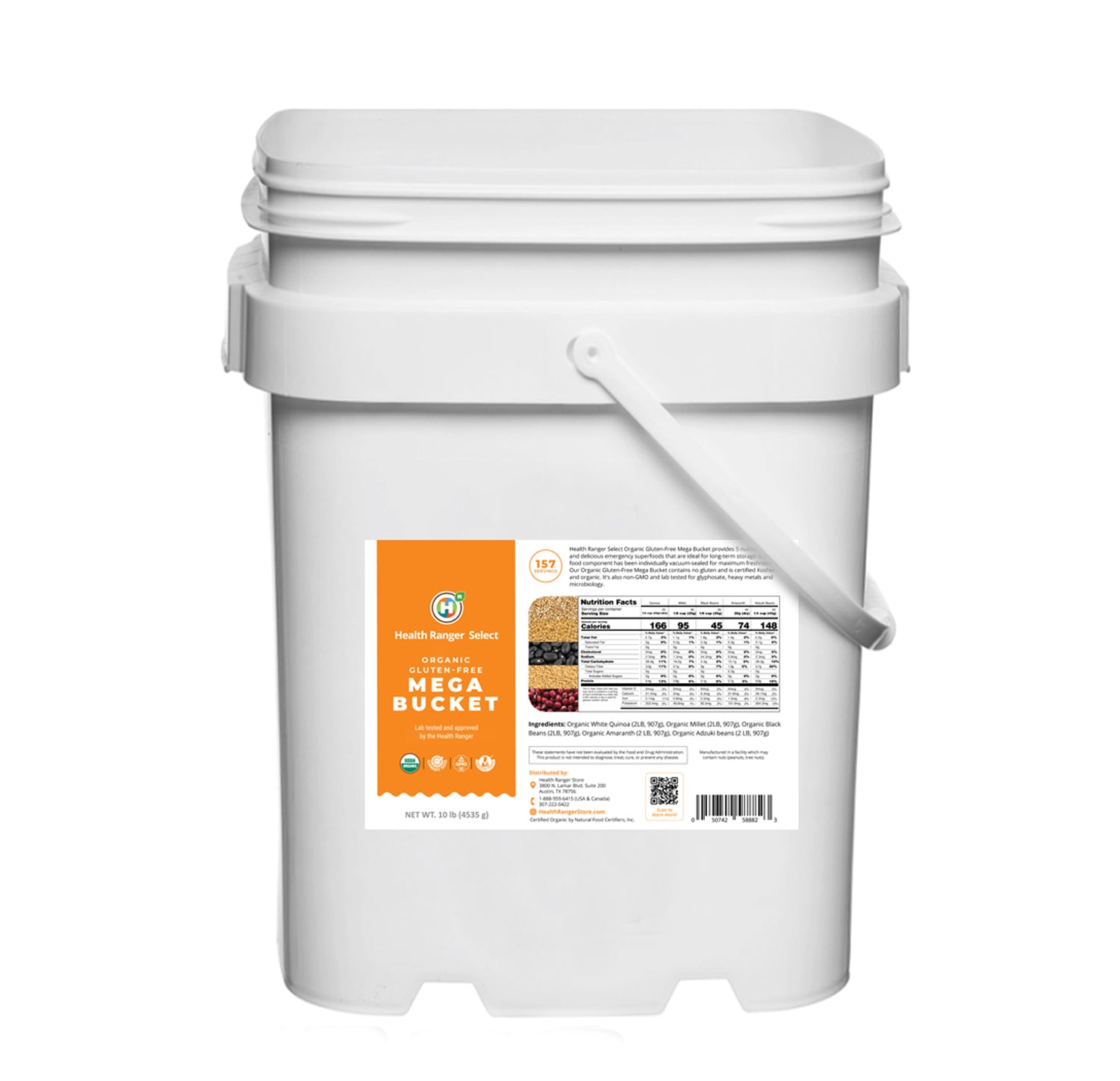Mega Bucket Organic Gluten-Free 10LB (4535g)
