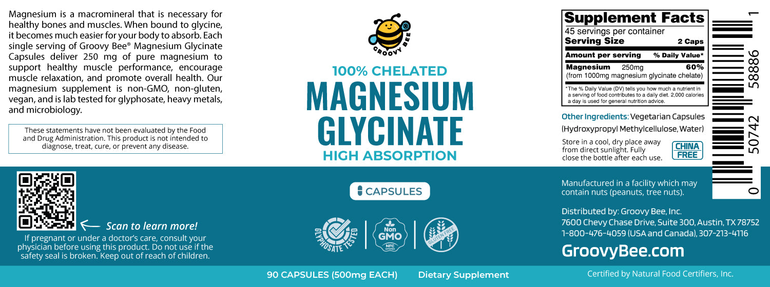 Magnesium Glycinate High Absorption 500mg 90 Caps – Health Ranger Store