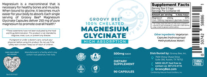 Magnesium Glycinate High Absorption 500mg 90 Caps
