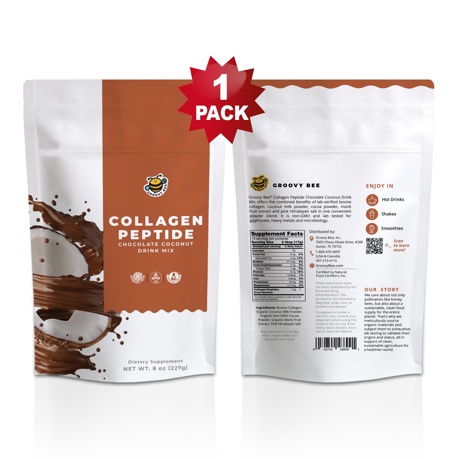 Chocolate Banana Collagen Coffee Smoothie Recipe Kit