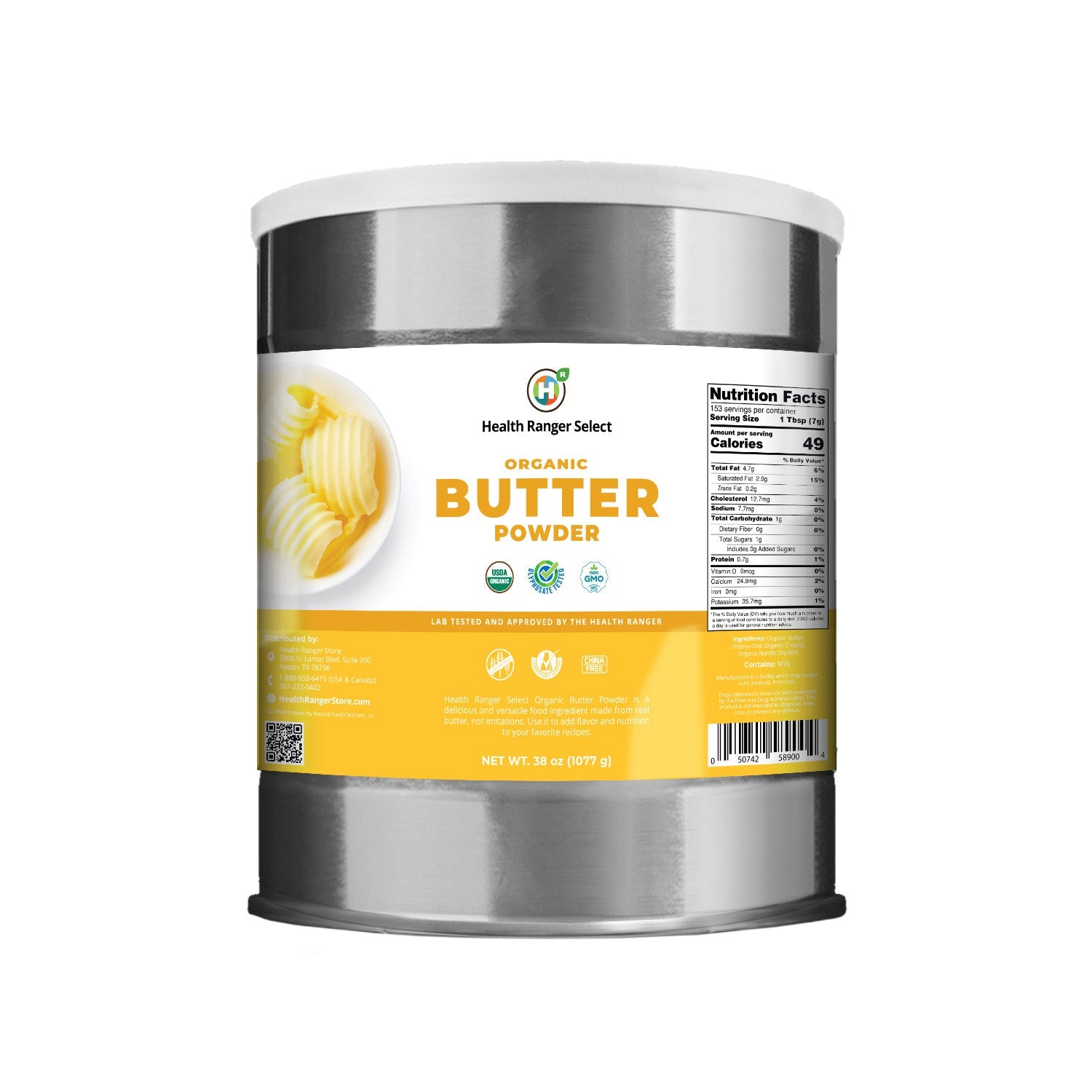 Organic Butter Powder 38 oz (1077 g) 