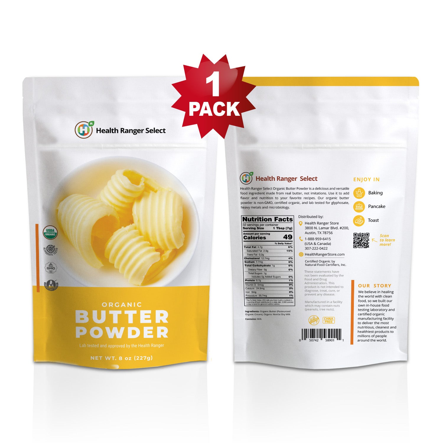 Order Powder Organic Butter Powder 8 oz (227g) (Best Before Date: Aug 17, 2026 ...