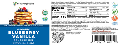 Mini-Bucket Organic Blueberry Vanilla Pancake Mix 36 oz (1020 g)