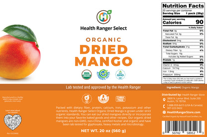 Organic Dried Mango (20 oz, 560 g) 