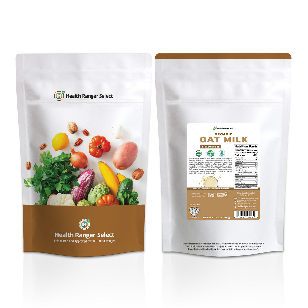 Organic Oat Milk Powder 12 oz (340g)