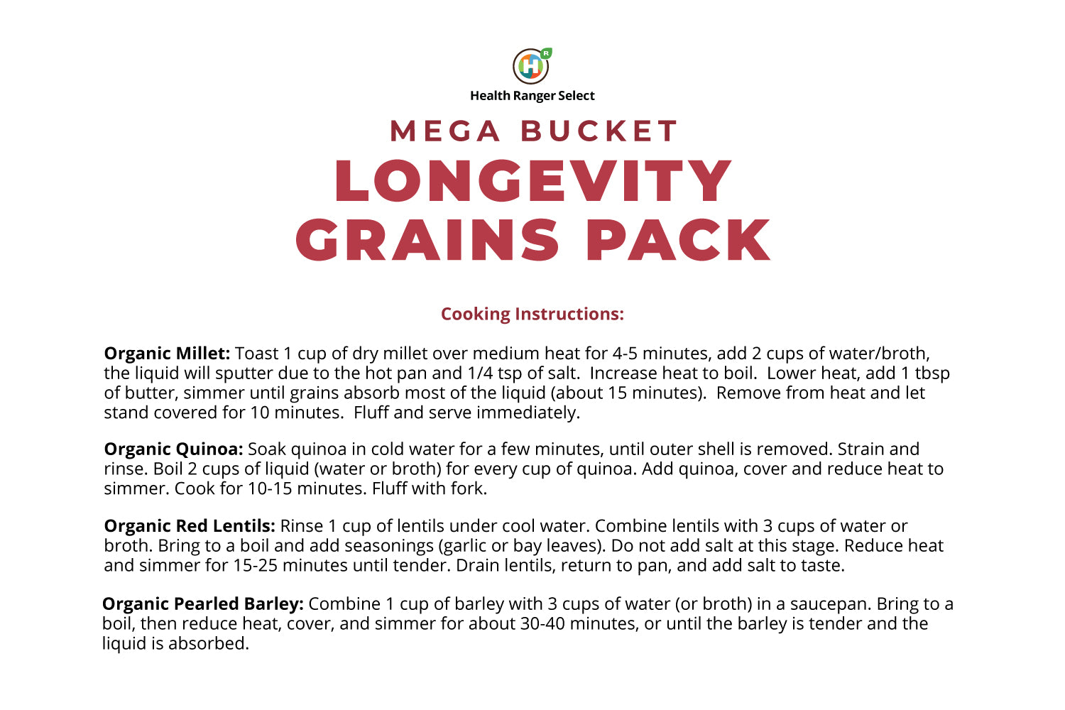 Longevity Grains Pack