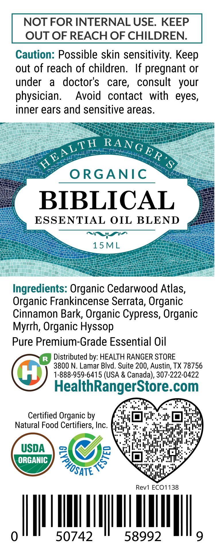 Organic Biblical Essential Oil 0.5oz (15ml)