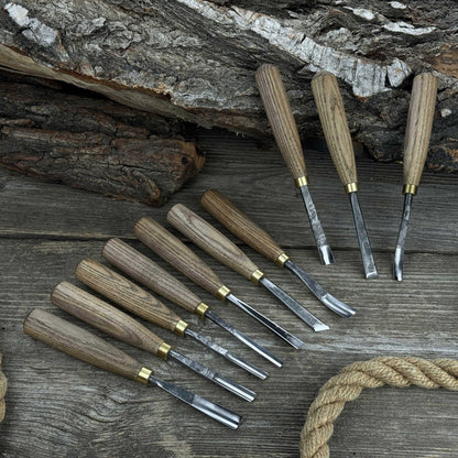 10-Piece Wood Carving Chisel &amp; Gouge Set