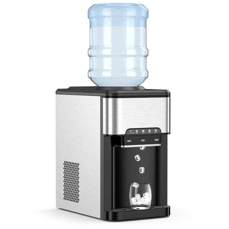3-in-1 Water Cooler Dispenser with Ice Maker &amp; Temp Settings