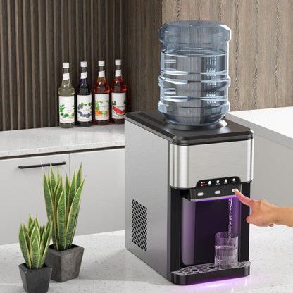 3-in-1 Water Cooler Dispenser with Ice Maker &amp; Temp Settings