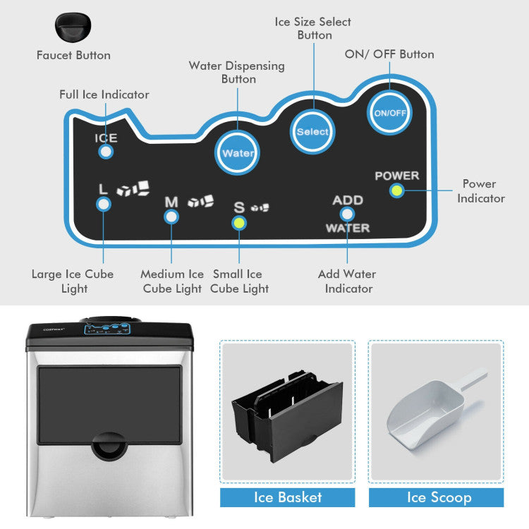 2-in-1 Ice Maker &amp; Water Dispenser