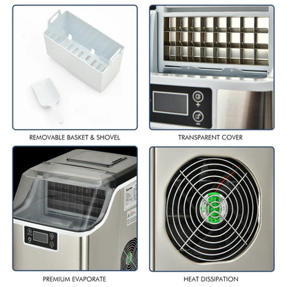 Portable Ice Maker with Scoop &amp; Basket
