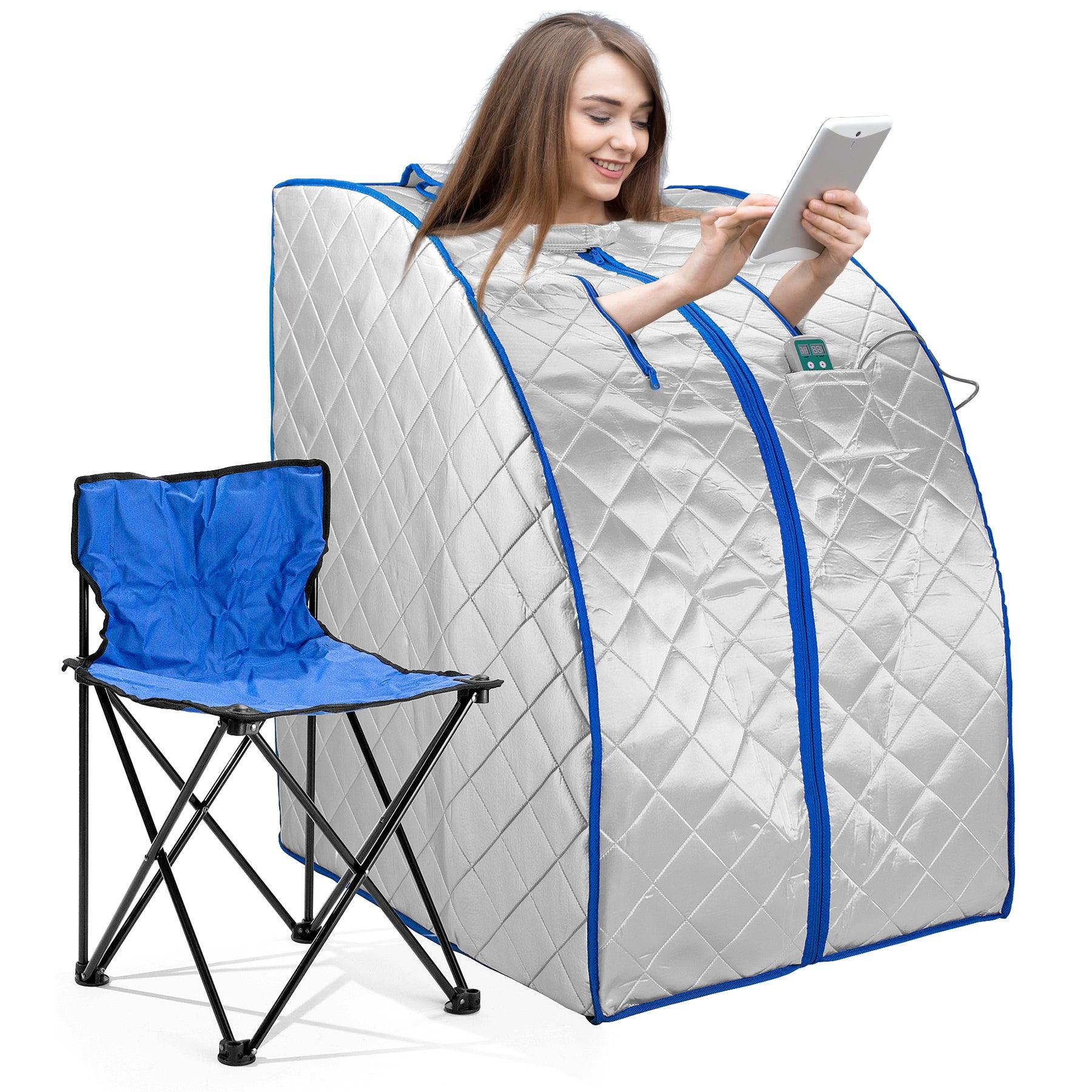 Infrared Heated Personal Sauna with Air Ionizer Generator, 5+ Temperature Levels &amp; up to 30 minutes
