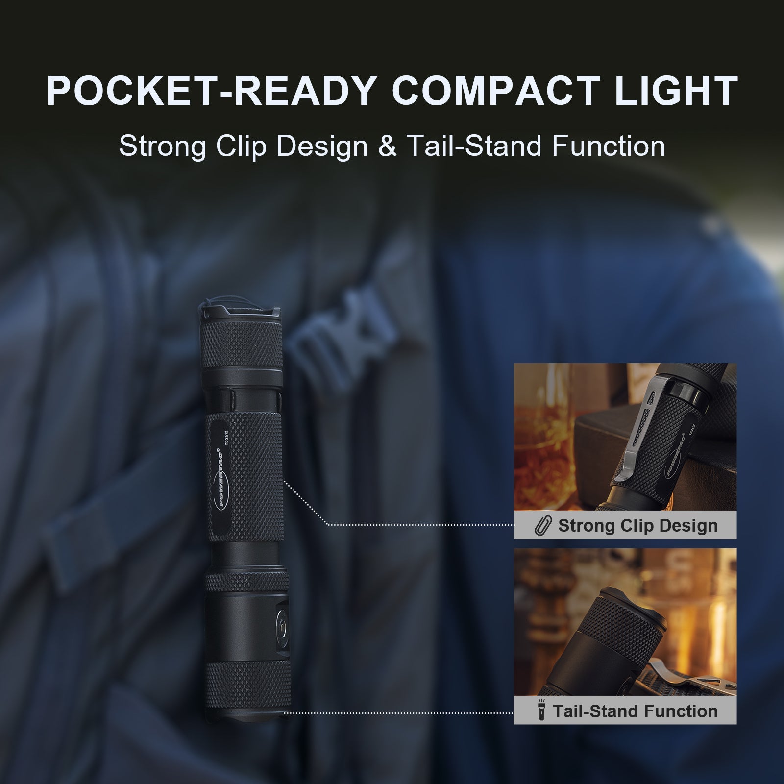 Powertac M5 Gen3 Tactical EDC Flashlight | 2030 Lumens
