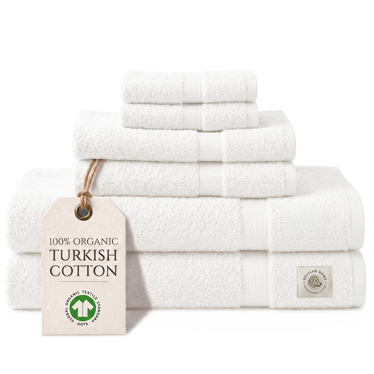 100% Organic Cotton Bath Towels Collection
