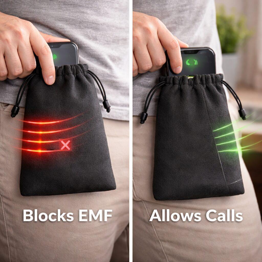 Directional EMF Phone Pocket