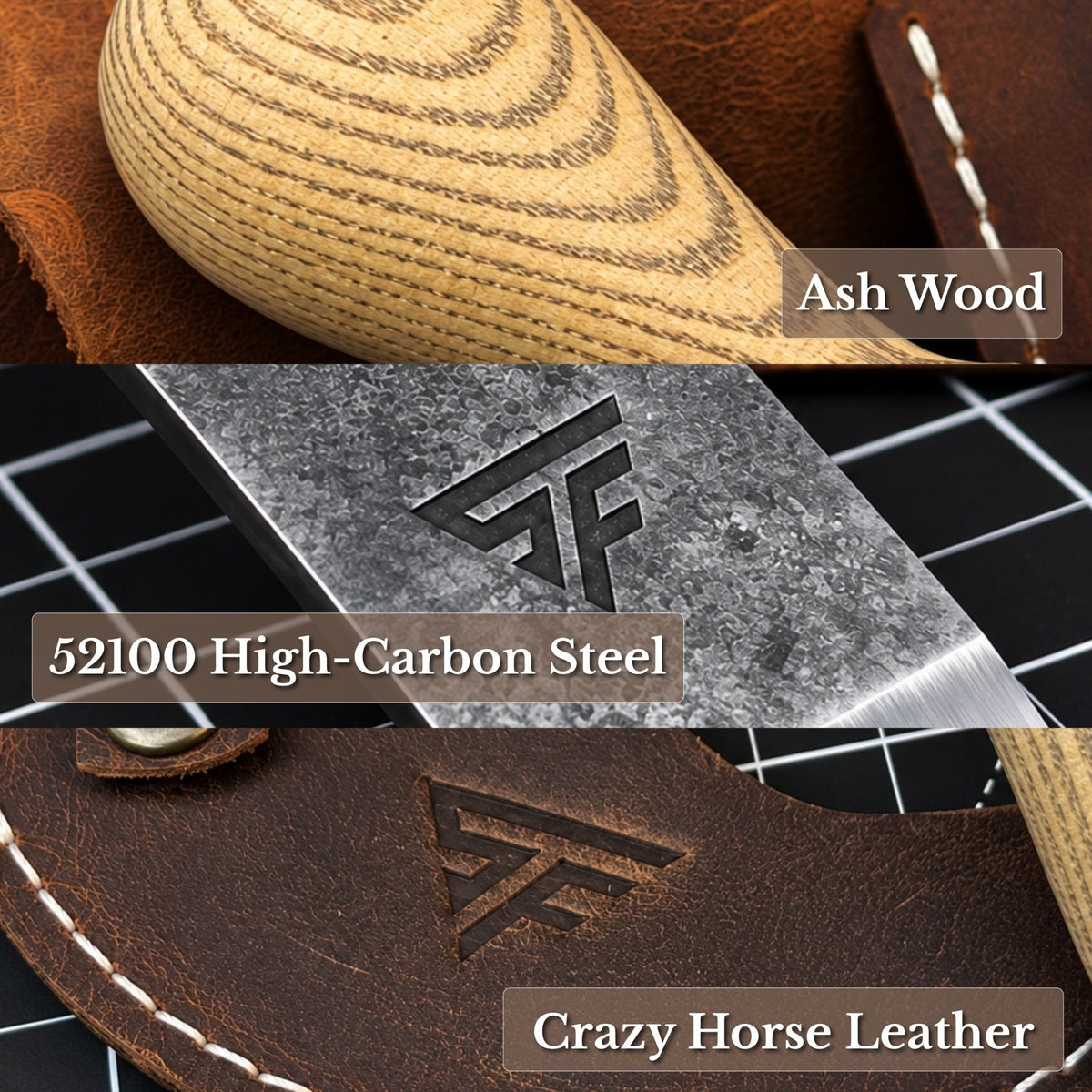 2-Piece Rounded and Straight Leather Knife Set