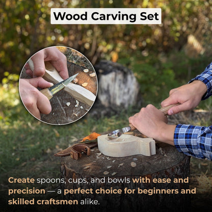 2-Piece Spoon Carving Knife Set for Beginners