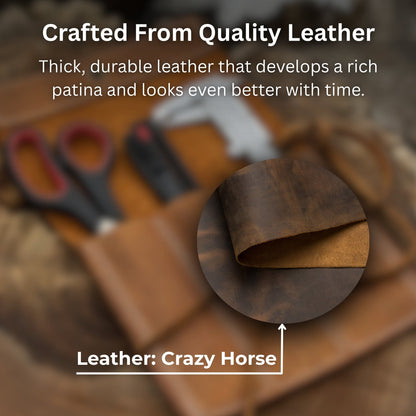 2 Pocket Leather Tool Case