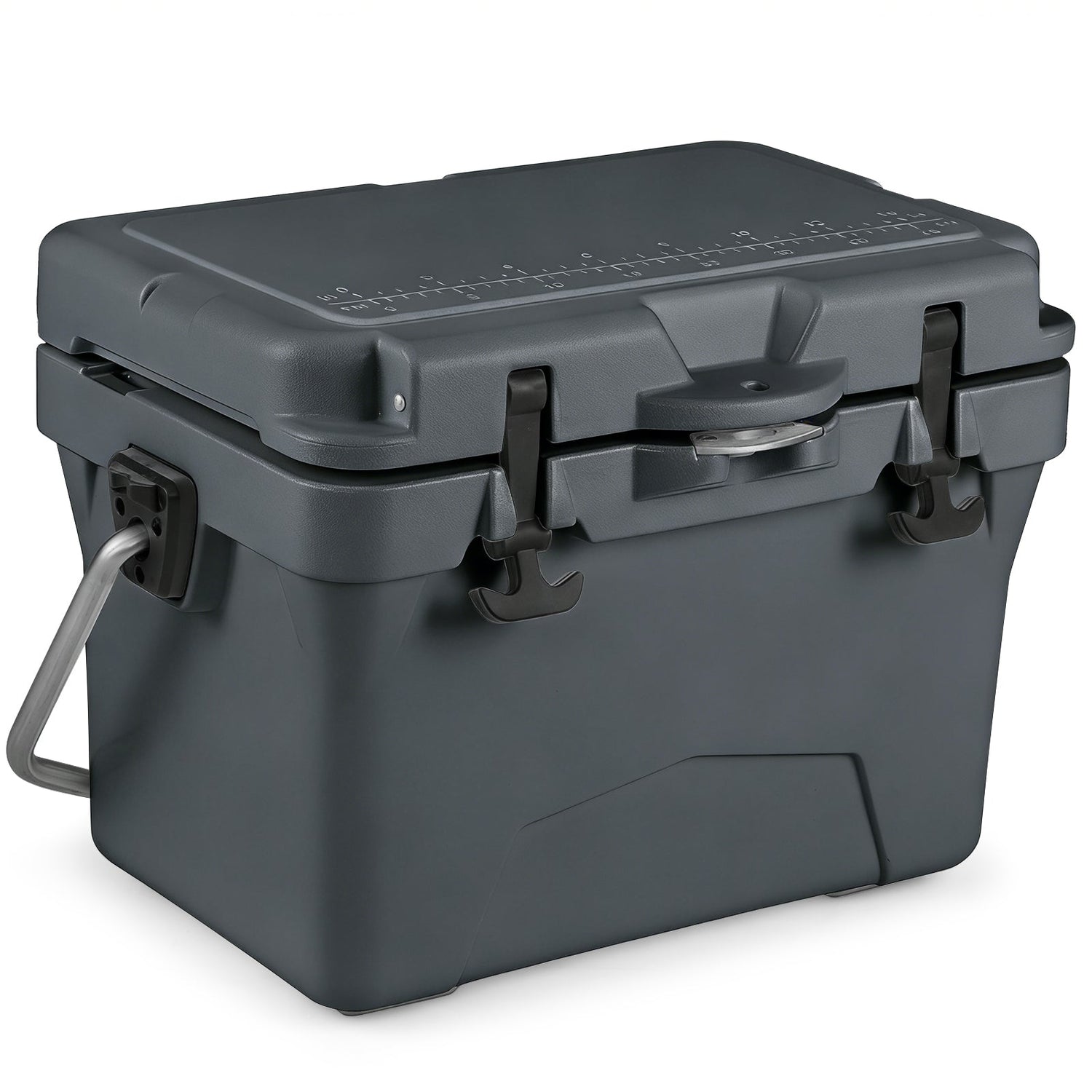 20 Quart Portable Hard Cooler with Built-in Ruler and Bottle